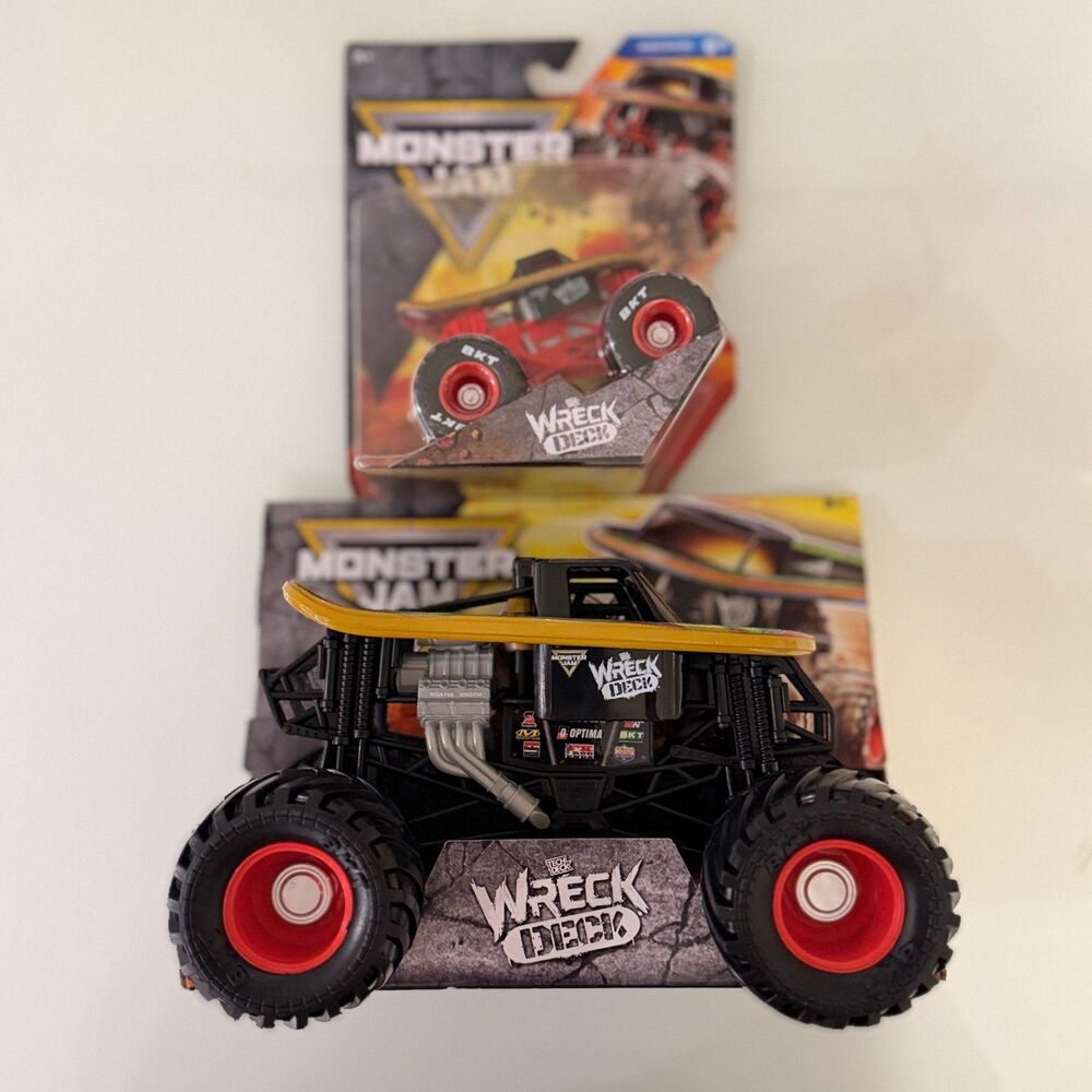 Monster Jam Tech Deck Wreck Deck 1:24 & 1:64 Scale – 2-Piece Bundle – NEW